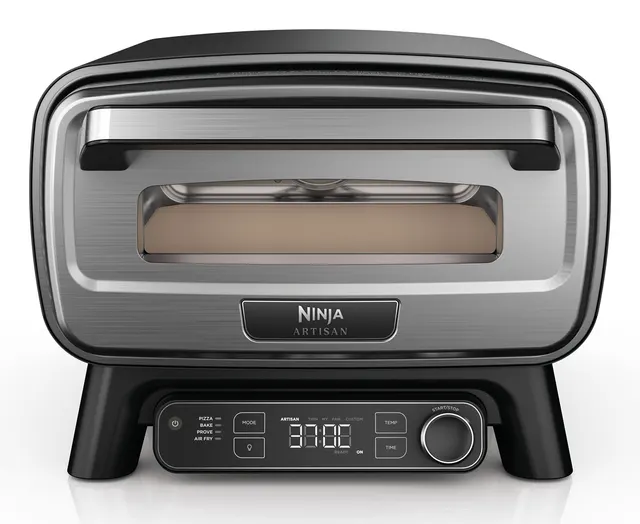 Zewnętrzny elektryczny piec do pizzy i frytkownica powietrzna Ninja Artisan MO201EU szary/stal nierdzewna 1 760 W do pizzy o średnicy do ok. 30 cm