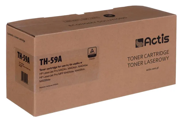Actis TH-59A Toner (zamiennik HP CF259A; Supreme; 3000 stron; czarny) z chipem monitorującym poziom tonera. Zalecamy wyłączenie aktualizacji oprogramowania drukarki.
