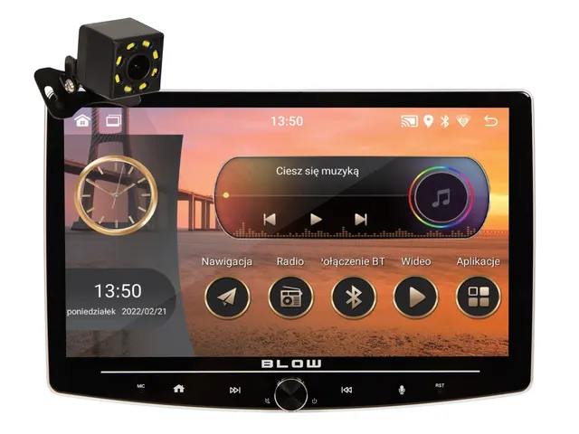 Radio BLOW CP01 1DIN 10 Android/WiFi/GPS/CARPLAY OBROTOWE