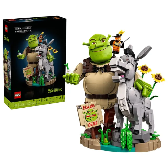 LEGO Icons 72423 - Shrek Osioł i Kot w butach