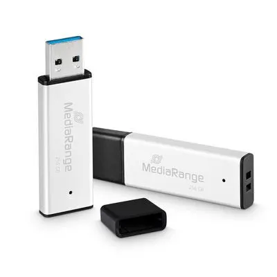 MediaRange MR1903 pamięć USB 256 GB USB Typu-A 3.2 Gen 1 (3.1 Gen 1) Czarny Srebrny