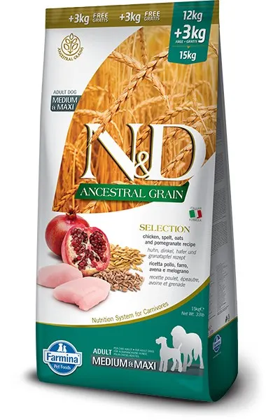 FARMINA N&D Ancestral Selection dog Chicken and pom