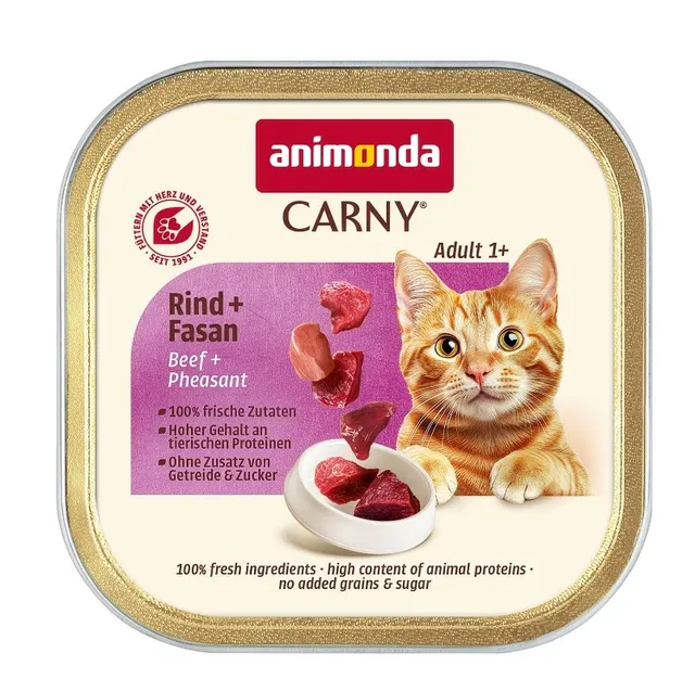 ANIMONDA CARNY karma dla kota wołowina bażant 85g