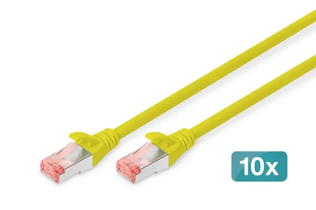 Digitus Kabel krosowy CAT 6 S/FTP 10 sztuk, 2 m, żółty, 10 szt.