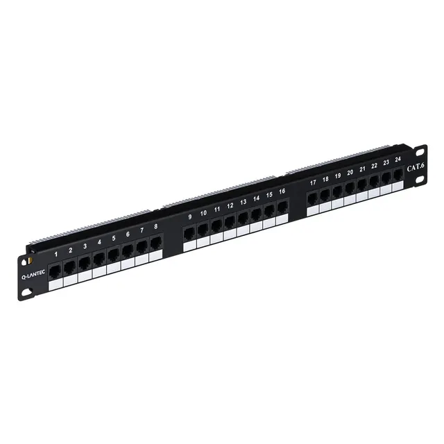 Q-LANTEC Patch panel UTP kat.6 24 porty złącza LSA 1U