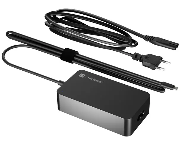 NATEC ZASILACZ ŁADOWARKA GRAYLING GAN USB-C 65W DO LAPTOPÓW TABLETÓW TELEFONÓW