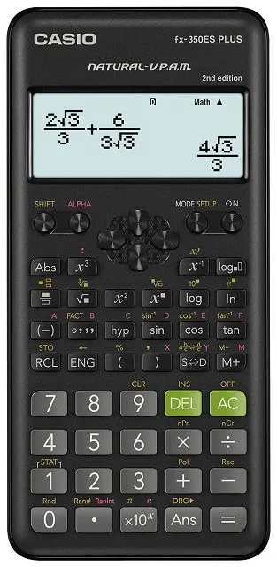 CASIO KALKULATOR NAUKOWY FX-350ESPLUS-2 CZARNY 12 CYFROWY WYŚWIETLACZ
