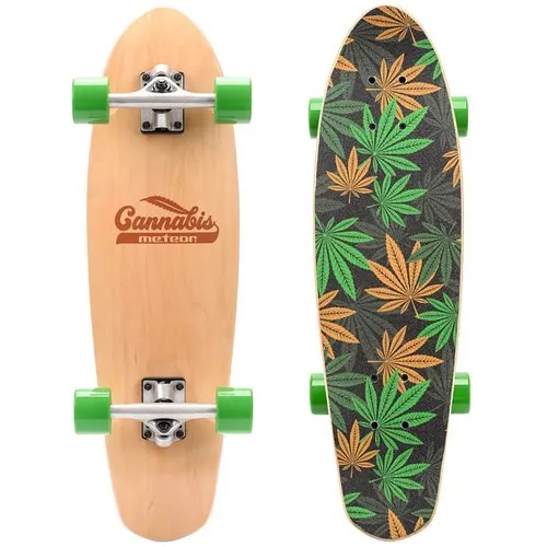 Deskorolka Meteor Cannabis 22595 zielono-brązowo-pomarańczowa