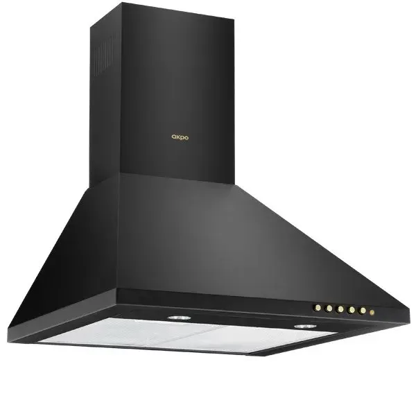 Okap kominowy AKPO WK-4 CLASSIC GOLD 60 cm, LED, czarny