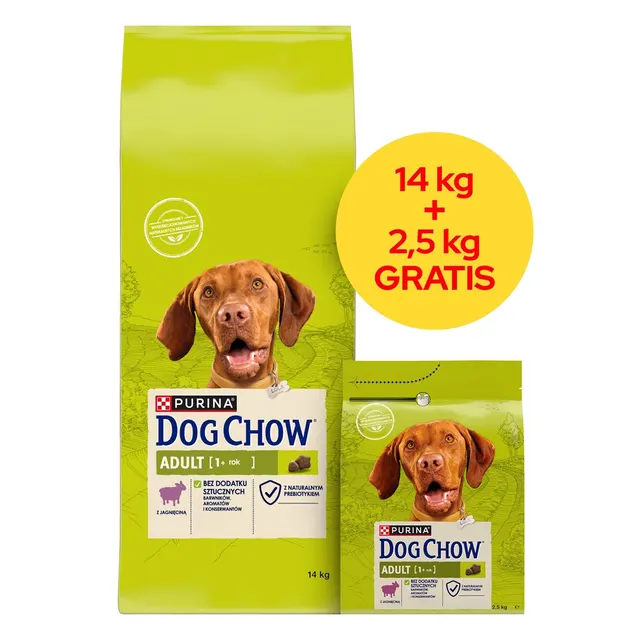 PURINA DOG CHOW ADULT Jagnięcina 14+2 5kg