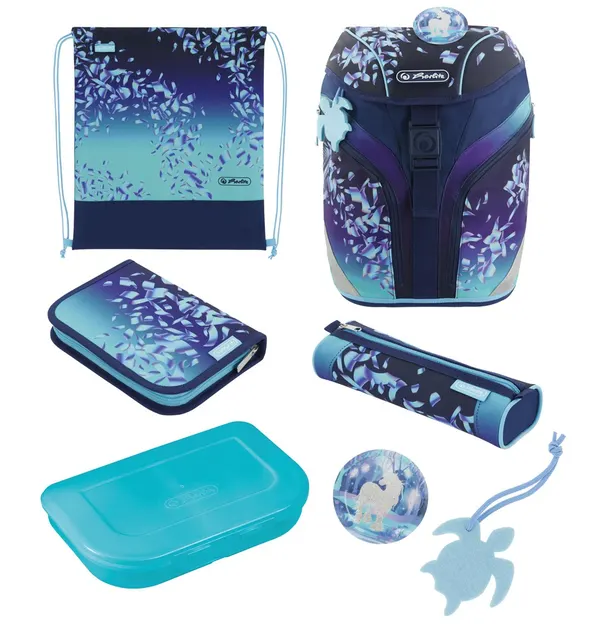 Herlitz SoftLight Plus Greenline Blue Ice zestaw do plecaka szkolnego Dziewczyna Poliester Niebieski Granatowy (marynarski)