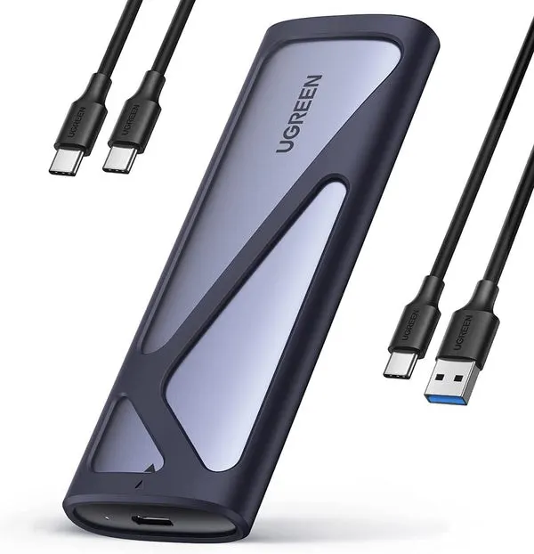 Kieszeń Ugreen CM400 90264 na dysk SSD M.2 z portem USB-C 3.2 - szara