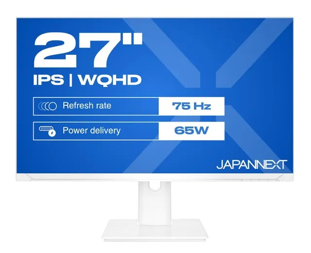 Monitor JAPANNEXT 68 5 cm JN-IPS270WQHD75F-C65W-HSP-W HDMI/DP WQHD