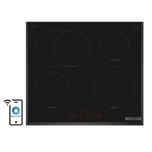 Płyta indukcyjna Bosch PIF651HC1E Serie 6 60 cm, 4 pola, PowerBoost, PerfectFry Plus, WiFi Home Connect, czarny