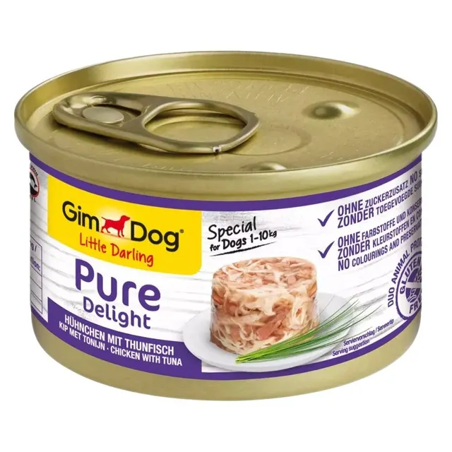 GimDog Pure Delight kurczak z tuńczykiem 85g