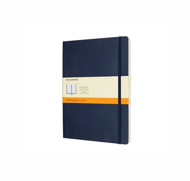 MOLESKINE Notes XL (19x25cm) w linie miękka oprawa sapphire blue 192 strony niebieski