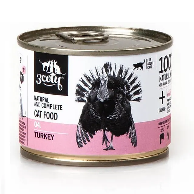 3Coty TURKEY for Adult cats 180g