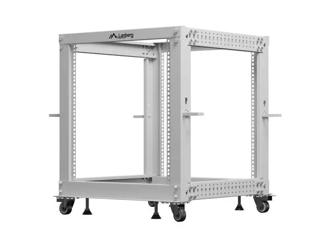 LANBERG OPEN RACK 19 12U 600X600-1100 REGULOWANY SZARY