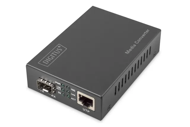 10 Gigabit Mediaconverter RJ45 / SFP wspiera 1G 2.5G 5G i 10G