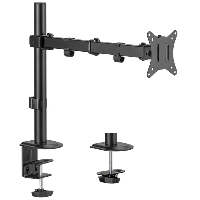 MACLEAN UCHWYT BIURKOWY DO MONITORA LCD 17-32 9KG VESA 75X75 ORAZ 100X100 PODWÓJNE RAMIĘ MC-753N
