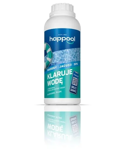 Acrylmed 1l Alkasol Flok płyn do klarowania wody i koagulacji zanieczyszczeń w basenie
