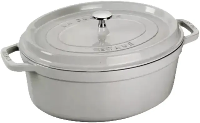 STAUB LA COCOTTE Garnek żeliwny owalny 3.2 ltr truflowy