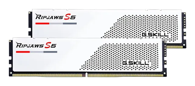 G.SKILL RIPJAWS S5 DDR5 2X16GB 6000MHZ CL30 XMP3 WHITE F5-6000J3040F16GX2-RS5W