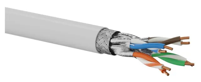 Q-LANTEC Kabel S/FTP kat.6A sieciowy skrętka LSOH Dca 4x2x23 AWG 10Gb/s szary 500m (KIS6ALSOH500DQ)