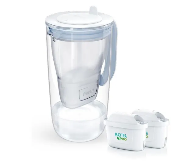 Dzbanek filtrujący Brita Glass+2 wkłady MaxtraPro PP (niebieski; 2 5l)