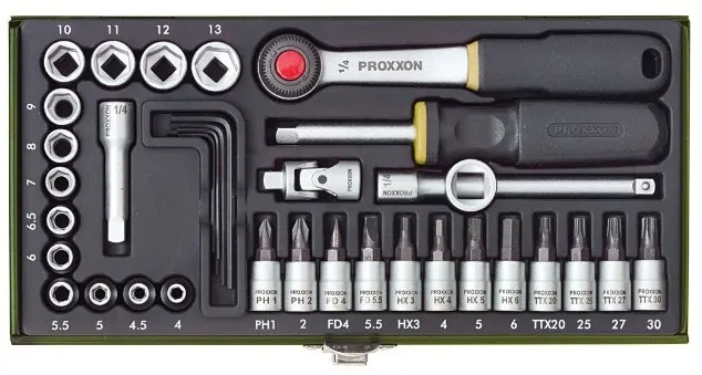 Proxxon 23 080 Zestaw Śrubokręt z wymiennymi końcówkami