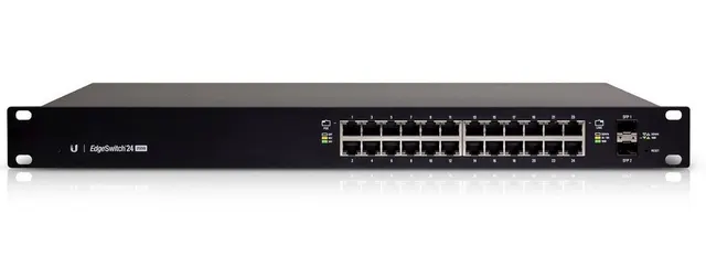 Ubiquiti ES-24-250W przełącznik sieciowy Zarządzany L2/L3 Gigabit Ethernet (10/100/1000) Obsługa PoE 1U Czarny