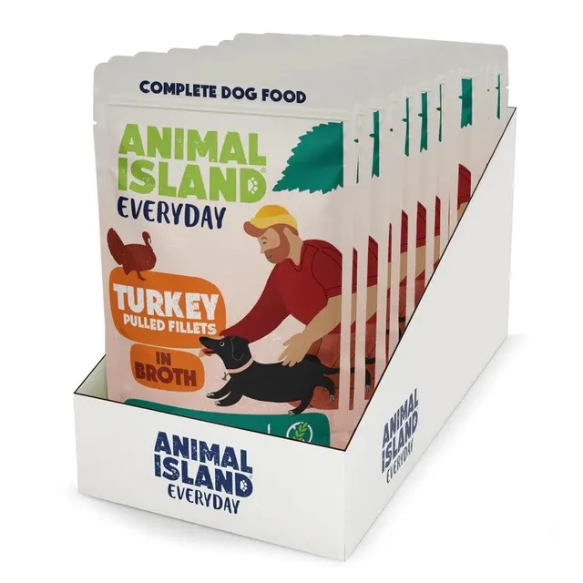 ANIMAL ISLAND indyk fileciki w rosole dla psa 10x150g