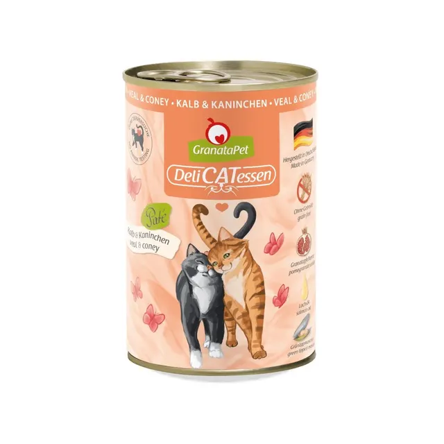 GranataPet DeliCatessen cielęcina i królik mokra karma dla kota 400g