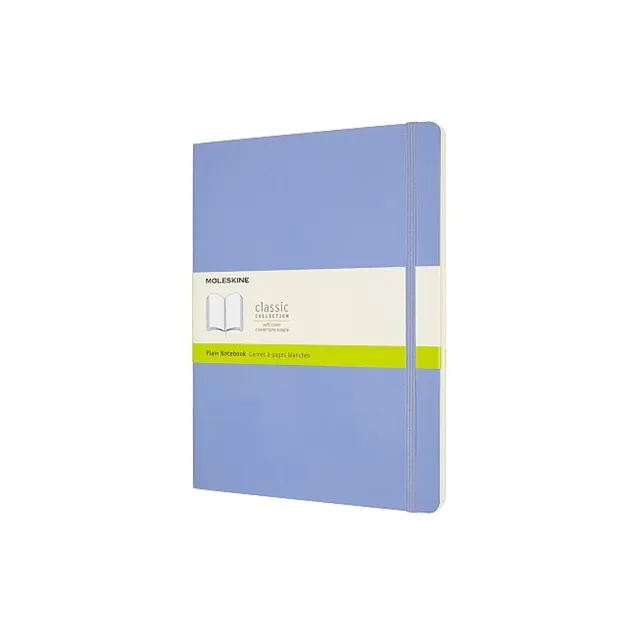 MOLESKINE Notes Classic XL (19x25 cm) gładki miękka oprawa hydrangea blue 192 strony niebieski