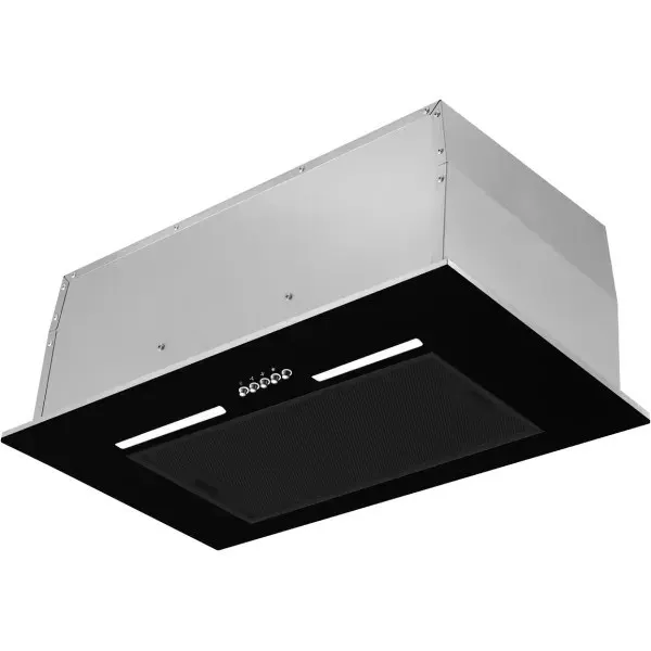 Okap do zabudowy MPM MPM-54-OWS-02 54 cm, LED, filtry aluminiowe, czarne szkło