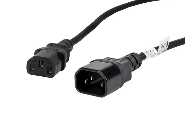 Przedłużacz Lanberg CA-C13E-11CC-0018-BK (C13 / IEC C13 / IEC 320 C13 M - C14 F; 1 8m; kolor czarny)