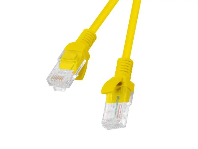 Patchcord UTP Lanberg PCU6-10CC-0025-Y (RJ45 - RJ45 ; 0 25m; UTP; kat. 6; kolor żółty)