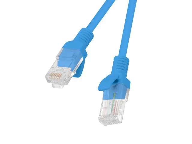 Patchcord UTP Lanberg PCU6-10CC-0025-B (RJ45 - RJ45 ; 0 25m; UTP; kat. 6; kolor niebieski)