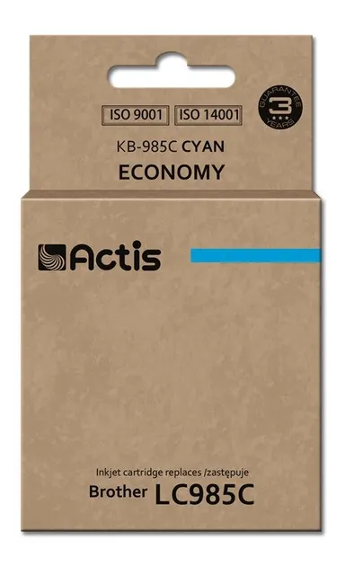 Actis KB-985C Tusz (zamiennik Brother LC985C; Standard; 19 5 ml; niebieski)