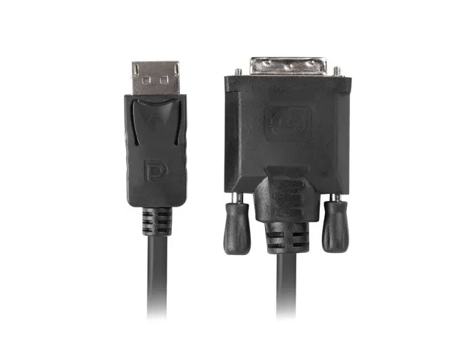 Kabel Lanberg CA-DPDV-10CU-0018-BK (DisplayPort M - DVI-D M; 1 8m; kolor czarny)