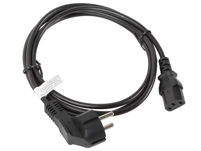 Kabel Lanberg CA-C13C-10CC-0018-BK (C13 / IEC C13 / IEC 320 C13 F - Shuko M; 1 8m; kolor czarny)