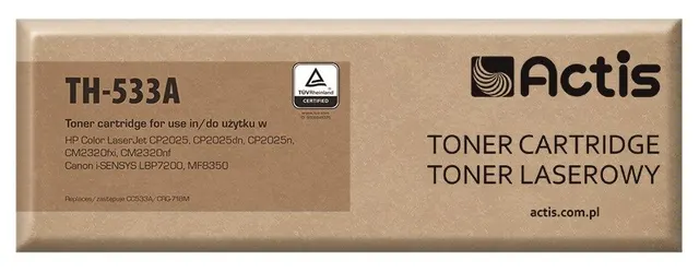 Actis TH-533A Toner (zamiennik HP 304A CC533A Canon CRG-718M; Standard; 3000 stron; czerwony)