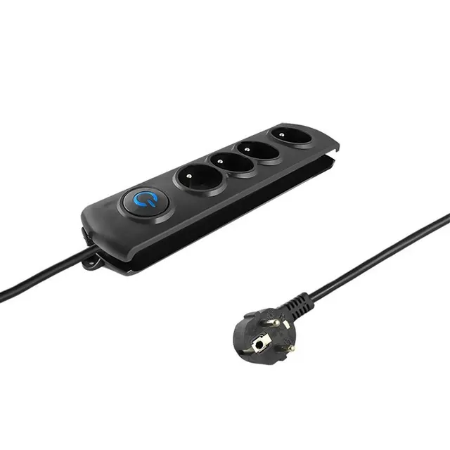 Listwa zasilająca Qoltec 50104 (1 5m; kolor czarny)