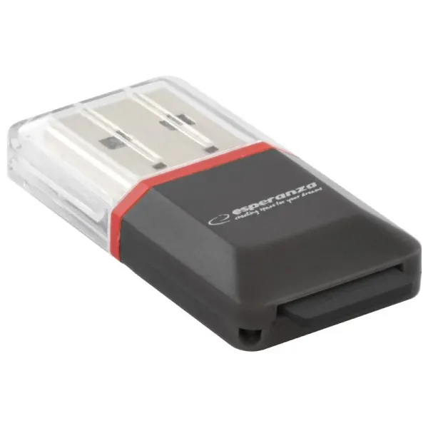 Czytnik kart Esperanza EA134K (Zewnętrzny; MicroSD MicroSDHC)