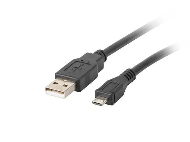 Kabel Lanberg CA-USBM-10CC-0018-BK (USB 2.0 M - Micro USB M; 1 8m; kolor czarny)
