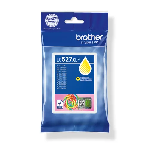 Brother LC527XLY nabój z tuszem 1 szt. Oryginalny Wysoka (XL) wydajność Żółty