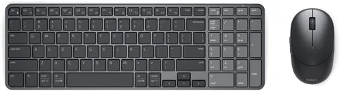 DELL Pro 7 KM746 klawiatura Dołączona myszka Uniwersalne RF Wireless + Bluetooth QWERTY Amerykański międzynarodowy Grafitowy