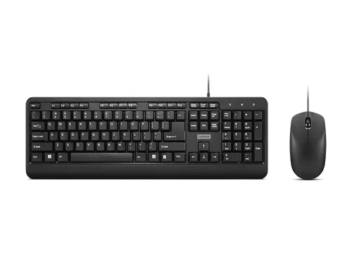 Lenovo 160 klawiatura Dołączona myszka Dom/Biuro USB US English Czarny
