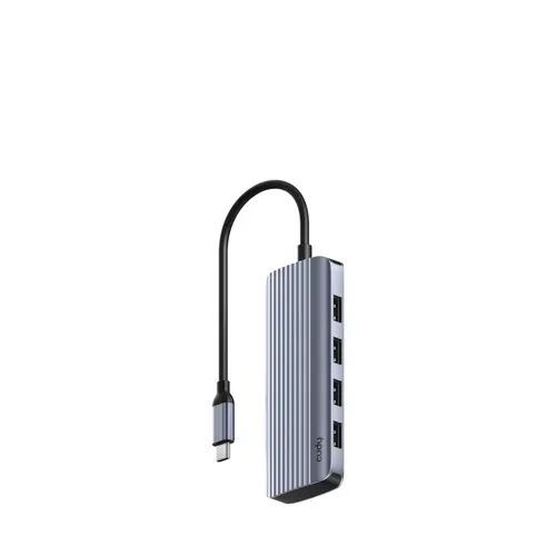 Cudy UH500 stacja dokująca USB 3.2 Gen 1 (3.1 Gen 1) Type-C Szary, Srebrny