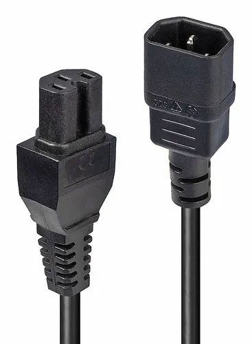 Lindy 30314 kabel zasilające Czarny 2 m C14 panel C15 panel
